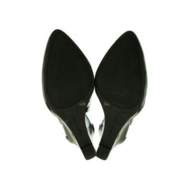 BCBGeneration Blossoms Patent Wedge Pump Black 9M - Picture 14 of 14